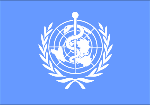 Flagga Världshälsoorganisationen