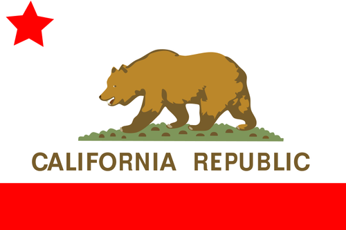 Kalifornie státní vektor vlajka
