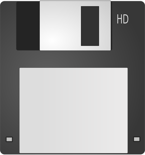 회색조 컴퓨터 디스켓 벡터 클립 아트