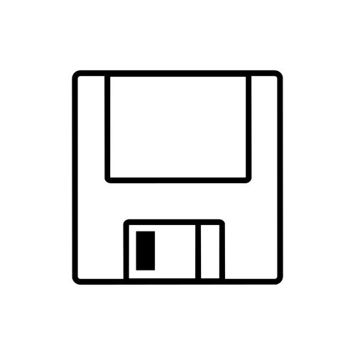 Diskette pictogram vectorillustratie