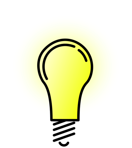 Bright lightbulb vector image