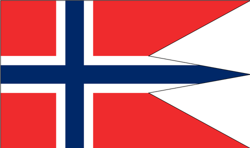 Bandeira de estado e guerra norueguês vector imagem