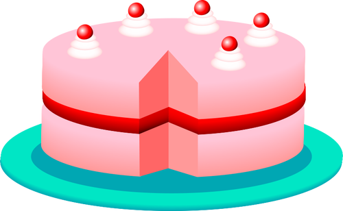 Pink cake vector image