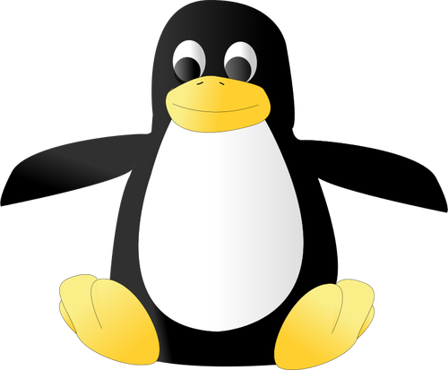 Plush tux vector image