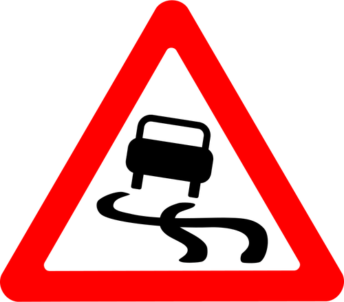 כביש חלקלק וקטור roadsign