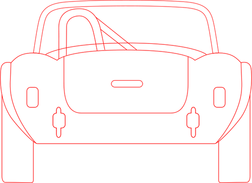 Vector afbeelding van achterkant Shelby Cobra