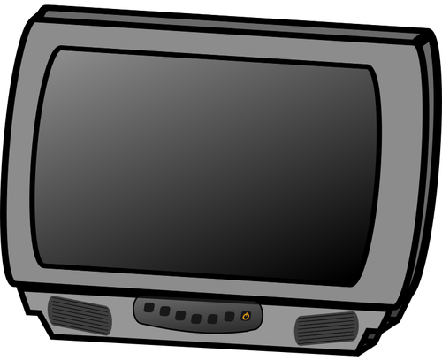 Television receiver vector drawing