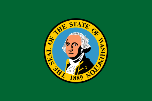 Vektortegning Washington state flagg