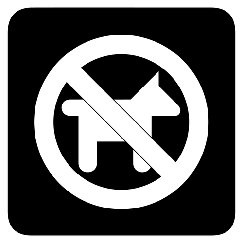 Nessuna immagine vettoriale del segno cani