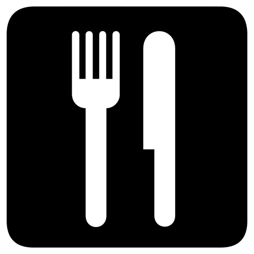 Luchthaven restaurant aiga vector pictogram