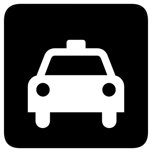 Taxi signo vector de la imagen