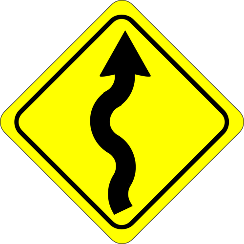 Обмотки дорожный знак осторожно цвет векторное изображение