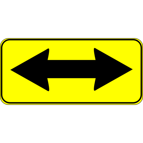 Panneau de signalisation de façon deux vector illustration