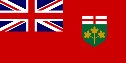 Векторный флаг Онтарио Канада
