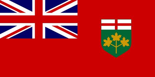 Vector drapeau du Canada Ontario