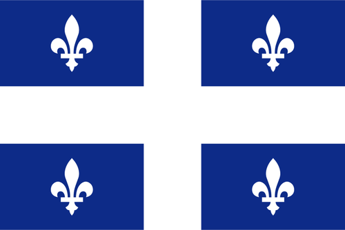 Vector bandera de Quebec