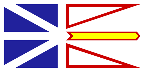 Kanadan Newfoundlandin provinssin lippu ja Labradorin vektori clipart-kuva