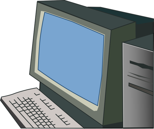 Desenho vetorial de computador desktop