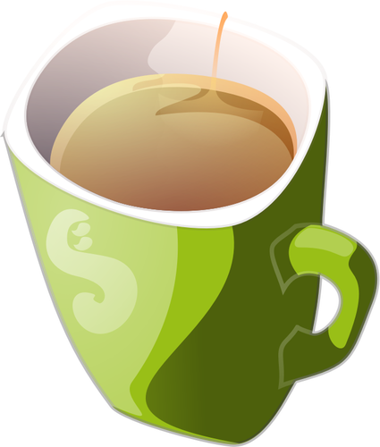 Clipart vetorial da caneca verde do chá