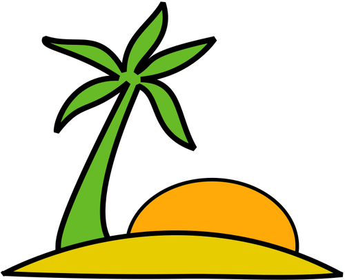 Vector de la imagen del paisaje de playa