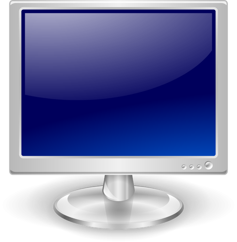 Niebieski grafika wektorowa monitora LCD