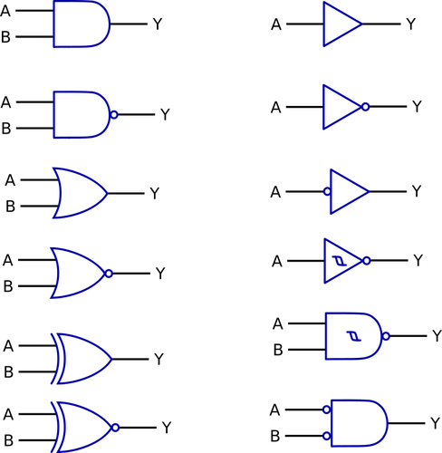 Selectie van logische functies vector illustraties