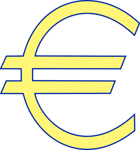 Monetaire euro symbool vector