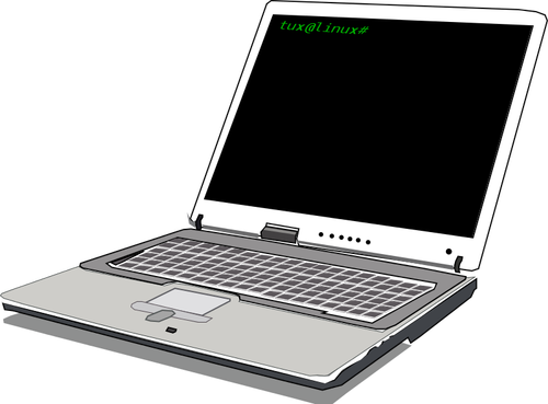 Imagem de vector Linux notebook