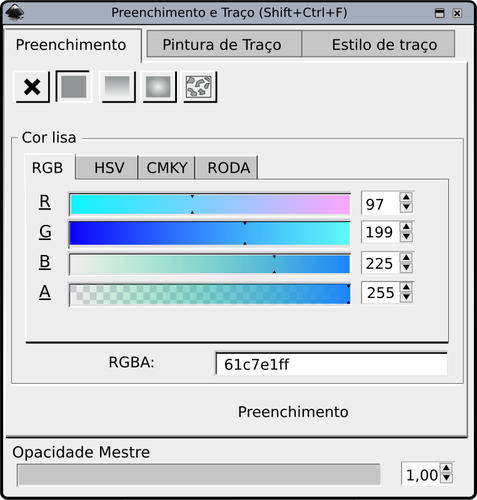 Inscape color selection window vector image