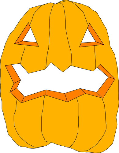 Halloween pompoen vector tekening knippen