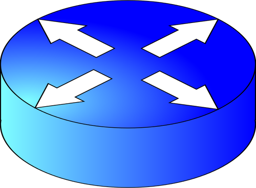 Router diagram icon vector drawing