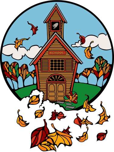 Escuela de otoño Vector Illustration