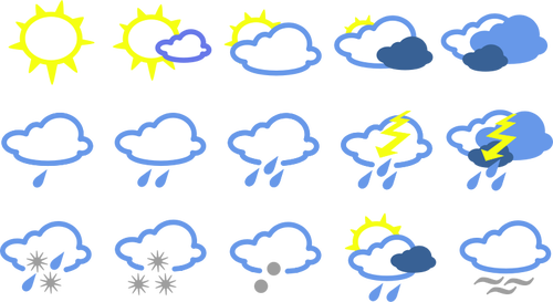 天气预报符号集合向量