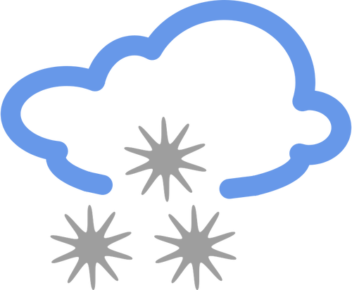 Immagine vettoriale pioggia ghiacciata meteo simbolo