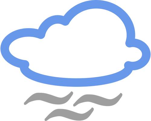ערפל מזג אוויר הסמל בתמונה וקטורית