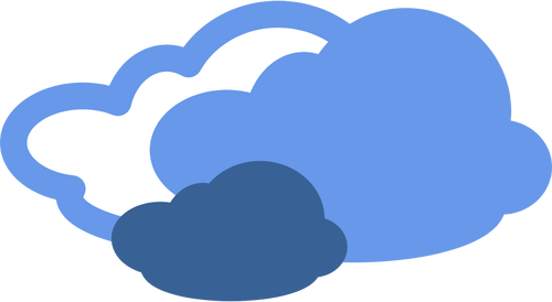 Těžké mraky počasí symbol vektorový obrázek