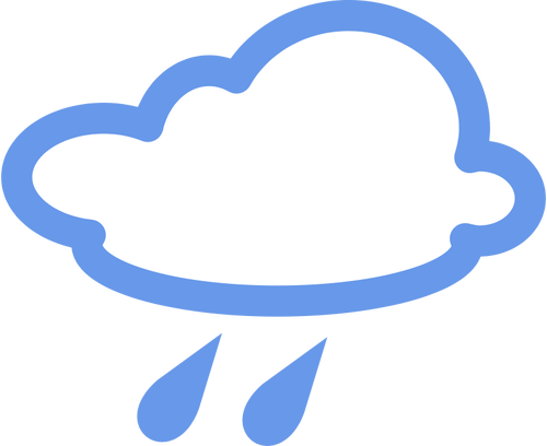 Regen-Wetter-Symbol-Vektor-Bild