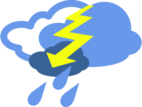 Onweer weerbeeld symbool vector