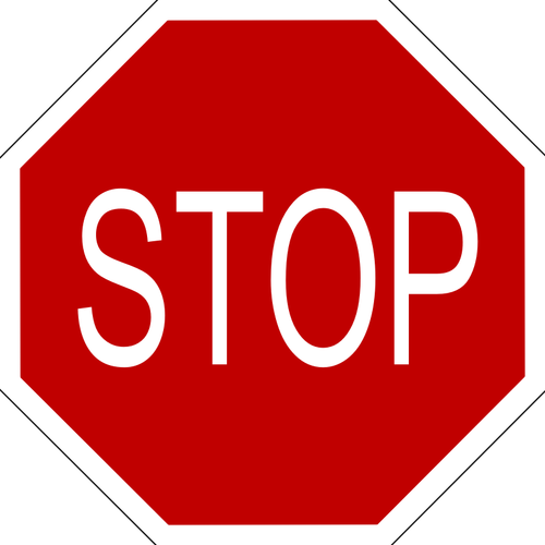 Illustrazione vettoriale di un segnale di STOP