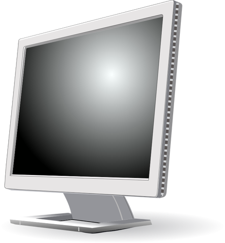 ग्रेस्केल कंप्यूटर सपाट डिस्प्ले वेक्टर छवि