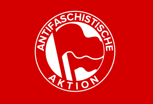 Флаг Антифашистского действия векторные картинки