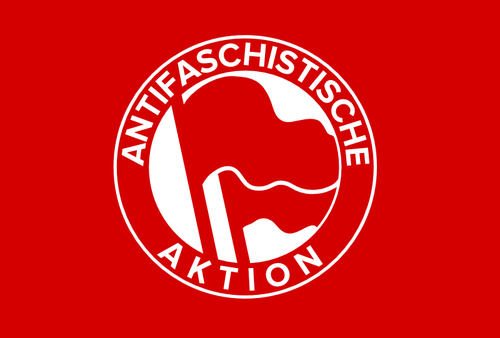 Sinalizador de acção antifascista vector clipart