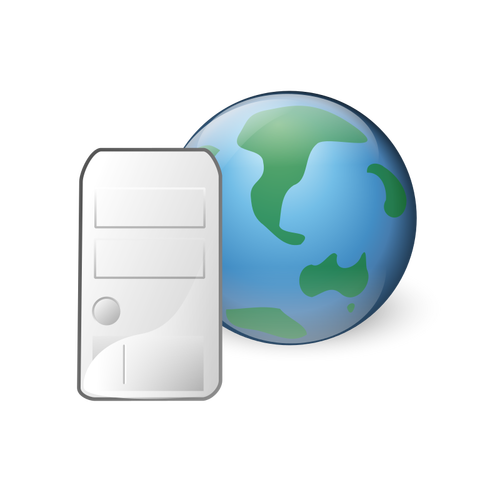 World wide web server pictograma de desen vector