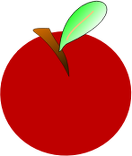 Vectorillustratie van kleine rode appel