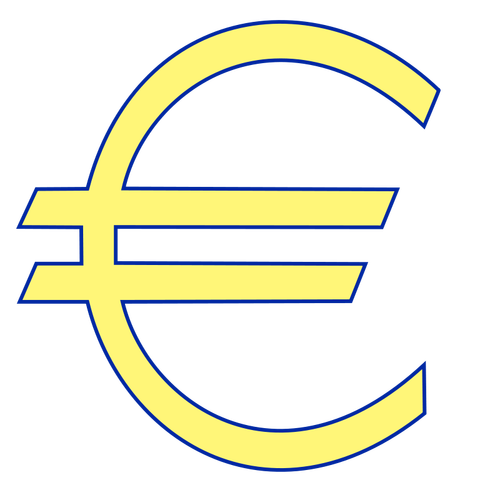Pengar euro symbol vector