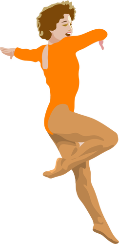 Ballerina esittää ClipArt-kuva