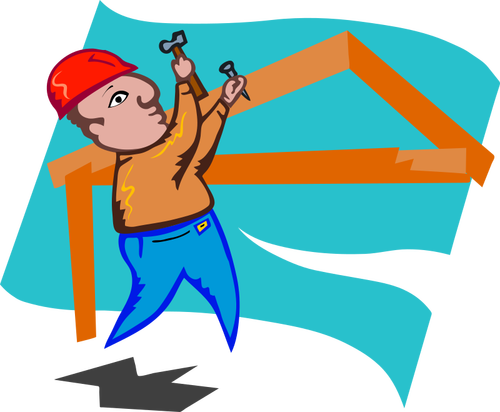 Construction worker vector image