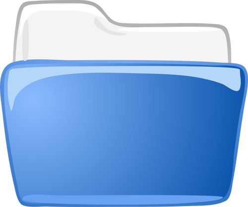 Blå mapp-ikon