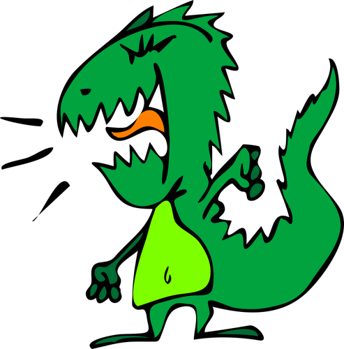 Image clipart vectoriel dinosaure en colère