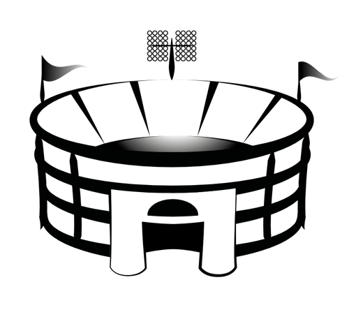 Voetbal arena vector tekening